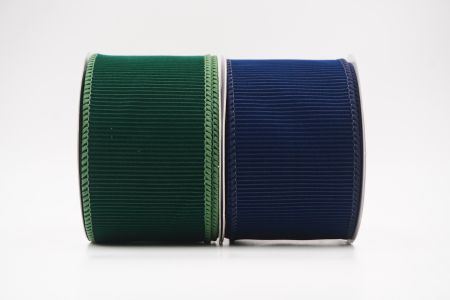 Cinta de alambre de terciopelo sólido con estrías navideña_KF9605 (2)